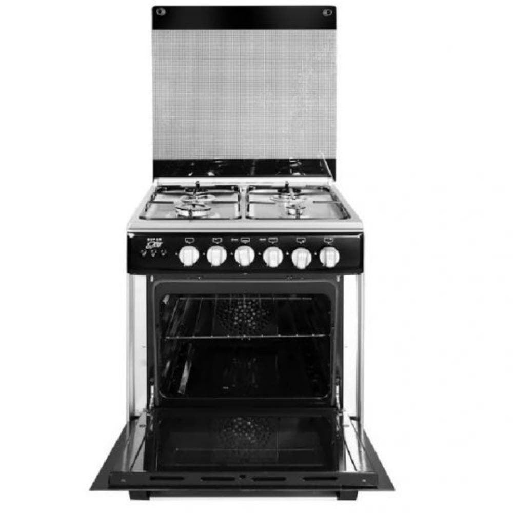 Unionaire Eco Cooker, 55 x 55 cm, 4 Burners, C55SSB-AP-426-SO-A-STEEL - Black