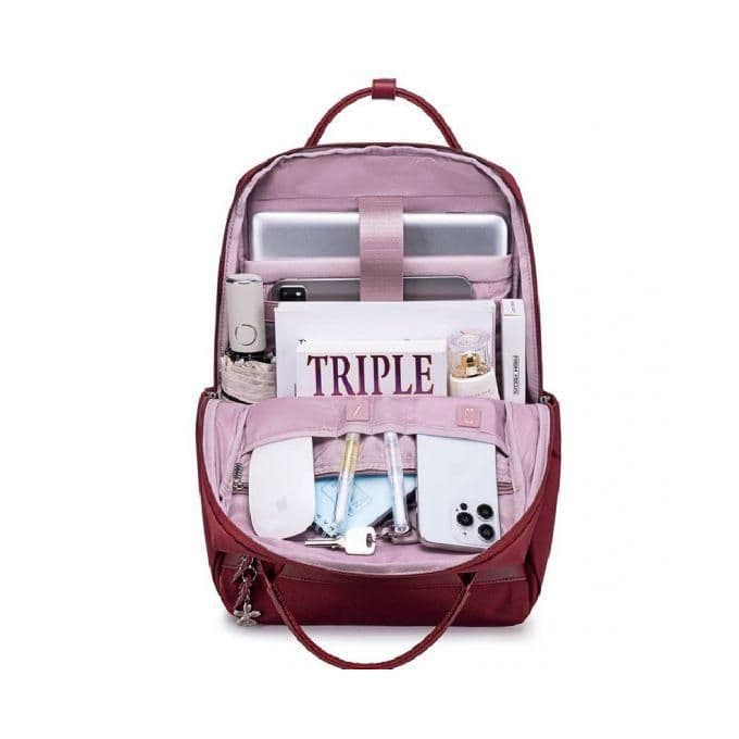 Chantria Laptop Back Bag, CB00639 - Burgundy