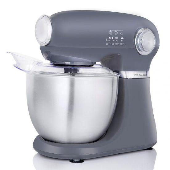 product-MediaTech | Stand Mixer with Attachments, 5.5 Liters, 1200W - Grey, MT-STM505