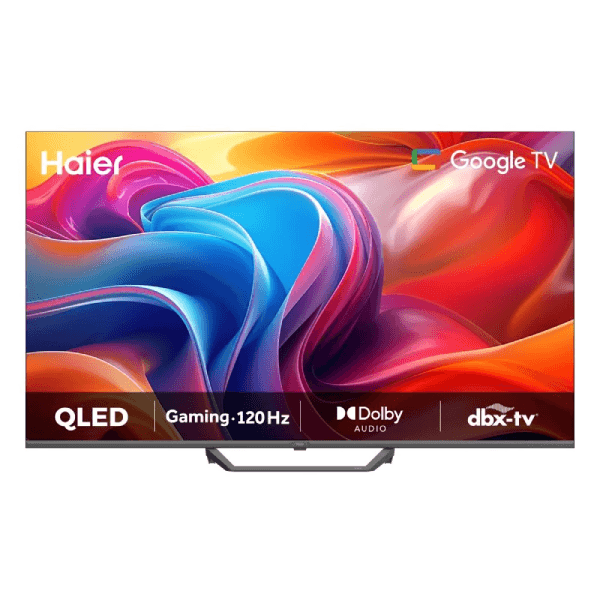 تلفزيون هاير، 65 بوصة، QLED، ريسيفر، بدون فريم، H65S80FUX - اسود