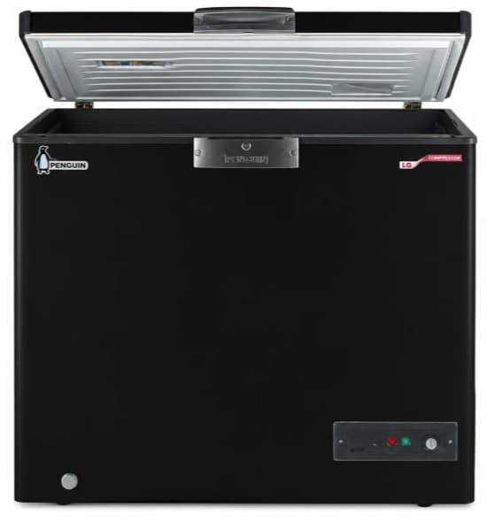 Penguin Chest Freezer, 205 Liters - Black, ES250LG