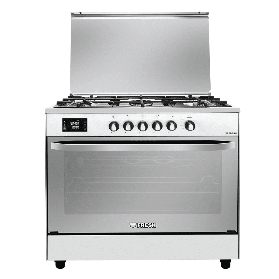 بوتاجاز غاز فريش هامر، 5 شعلة، 90×60 سم، 500016949 - فضي