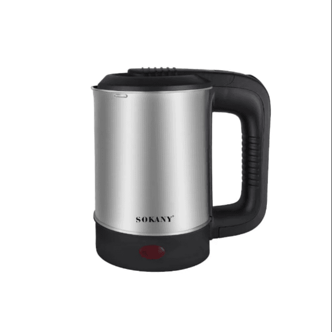 Sokany stainless steel kettle, 600 ml, 600 watt - silver