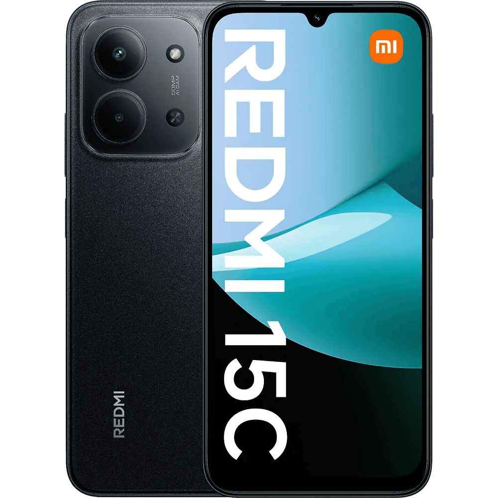 Xiaomi Redmi 15C Dual SIM, 128GB, 6GB RAM, 4G LTE - Midnight Black