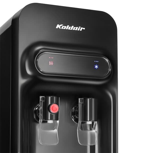 Koldair Slim Water Dispenser 2 Taps Hot and Cold – Black