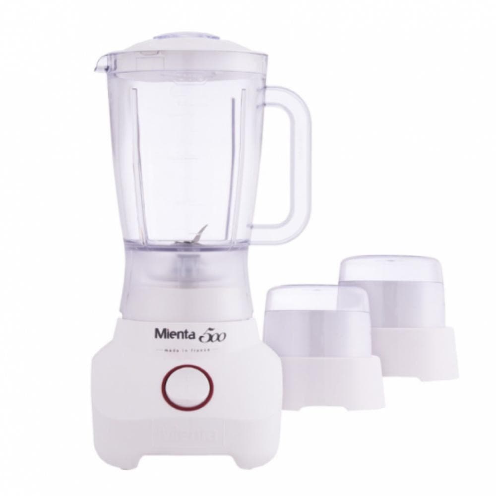 Mienta Blender, With Grinder And Mill, 1.5 Liter, 500 Watt, BL1251A - White