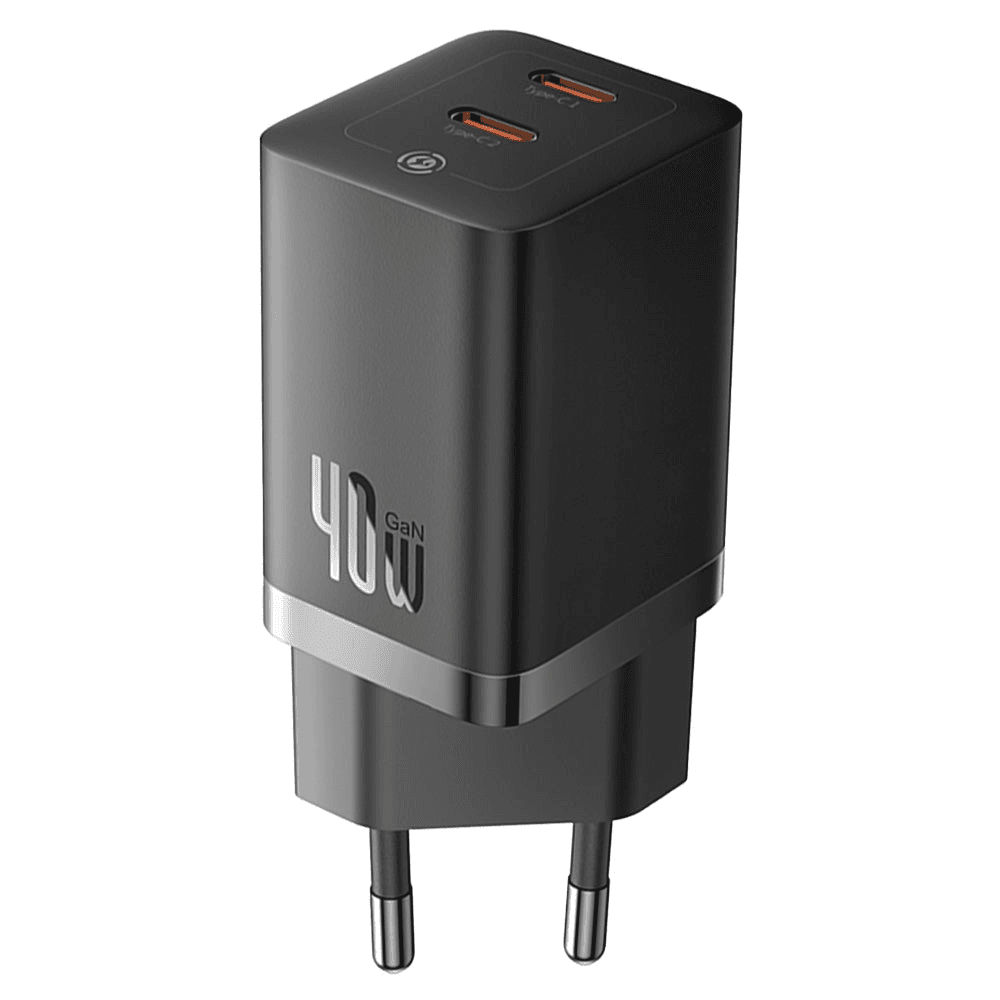 Baseus GaN5 Pro Fast Charger Dual Type-C, 40W, CCGGP180101 - Black