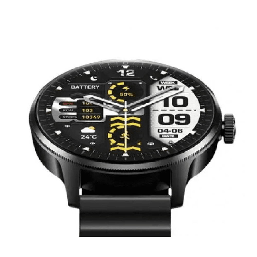 Oraimo Watch 5R Pro Smart Watch with 1.43 inch AMOLED Screen, 2.5D Floating Face, IP68 Waterproof - Black
