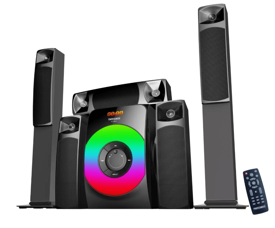 مسرح منزلى ميديا ​​تك، 6 وحدات، لاسلكى، بلوتوث، MT-861 - اسود