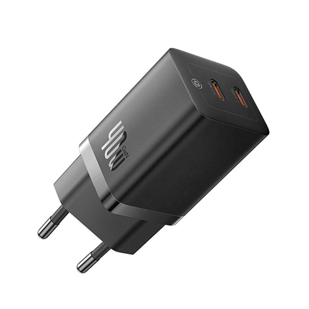 Baseus GaN5 Pro Fast Charger Dual Type-C, 40W, CCGGP180101 - Black