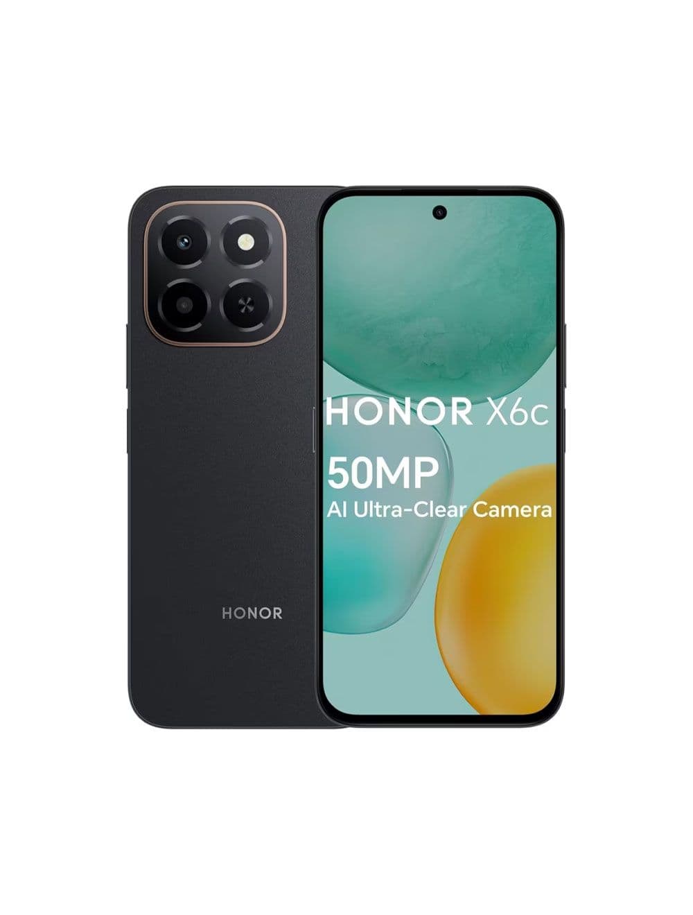 Honor X6c, 128GB , 6GB RAM , Dual Sim, 4G - Midnight Black With 1 Year Warranty