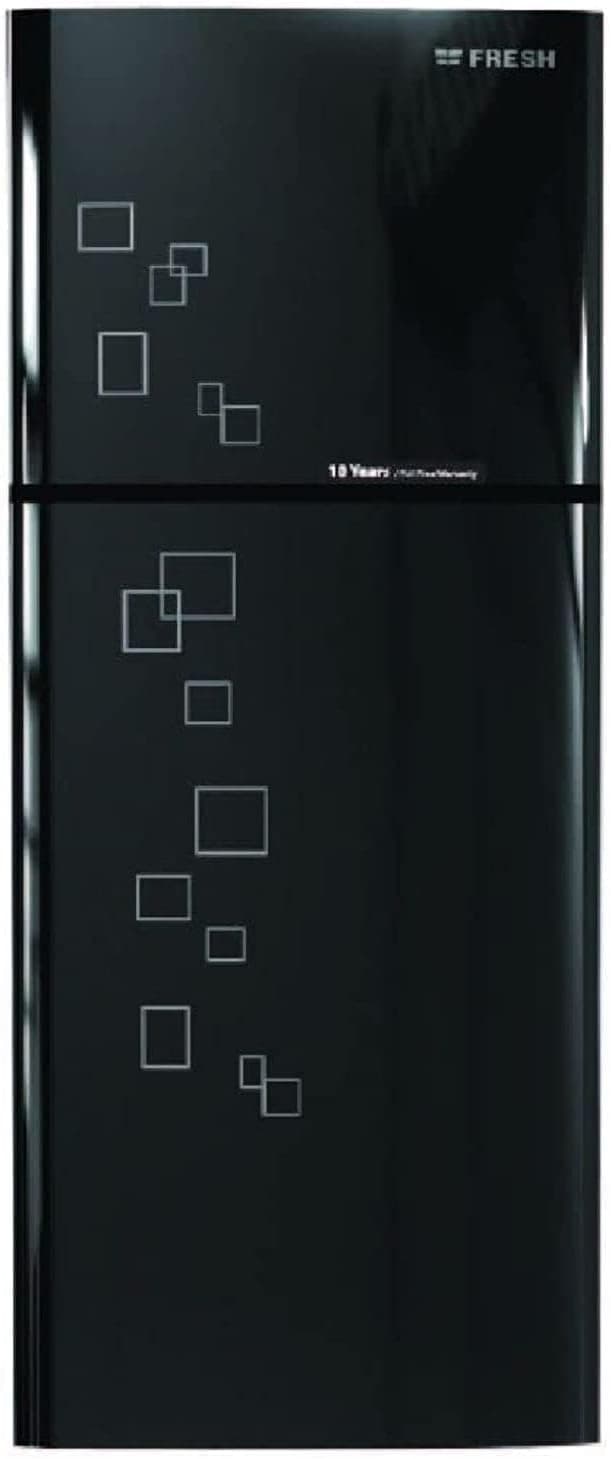 ثلاجة سمارت فريش، 397 لتر، مزودة ببلوتوث، رفوف مراة زجاجية - اسود، FNT MR470YGQMI