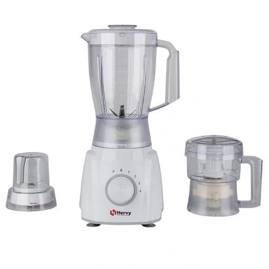 هيرفي ستورمي خلاط، 1.5 لتر، 600 واط، 4 سرعات، خاصية التوربو - أبيض