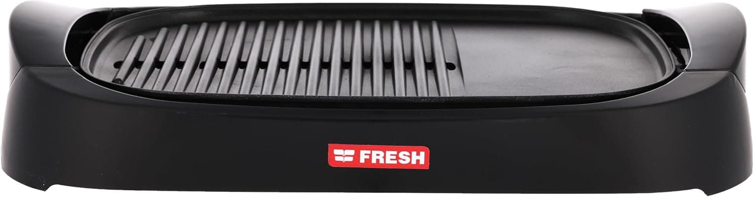 Fresh Electric Grill, 2000 Watt, Glass, Without Cover, 12356 HG2000 - Black