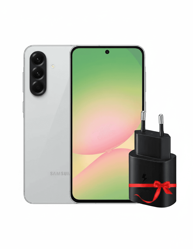 Samsung Galaxy A56, 256GB, 12 GB Ram, Dual Sim, 5G , Grey With 1 Year Warranty + Free Samsung Power adapter fast charger 25W