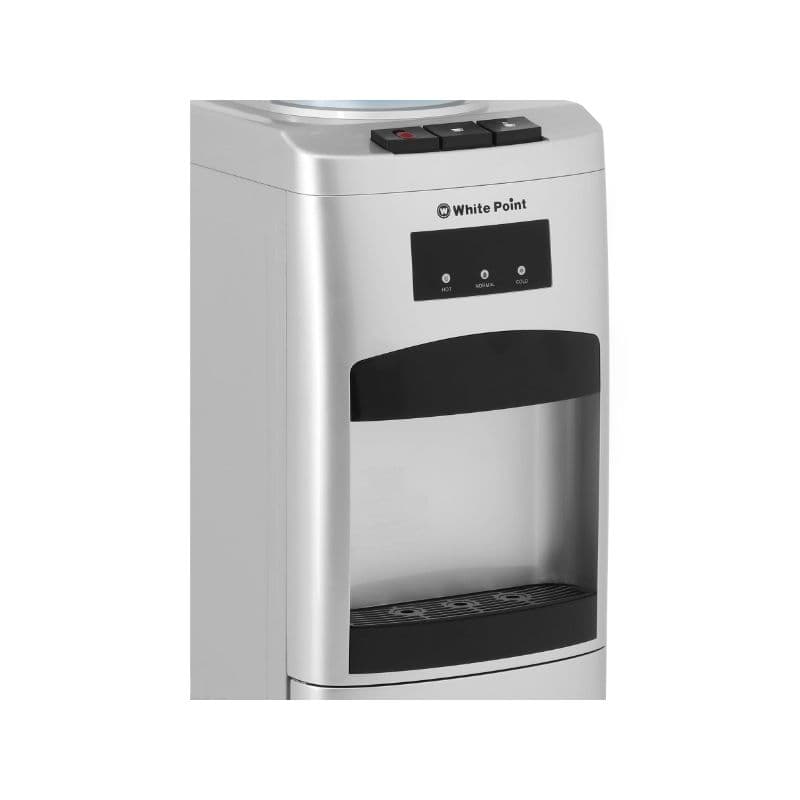 White Point Water Cooler, 3 Taps, with Refrigerator, WPWD1316FSL - Silver