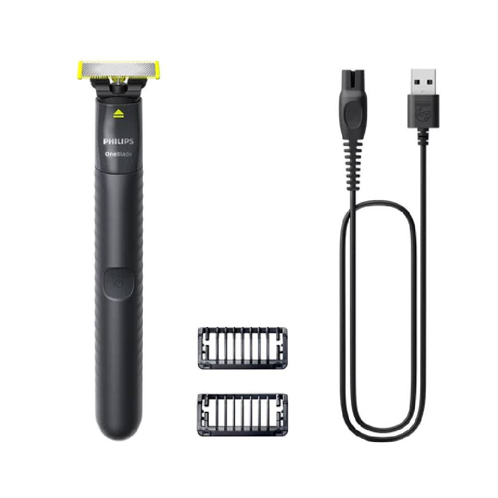 فيليبس ون بليد للوجه، للاستخدام الجاف والرطب - أسود