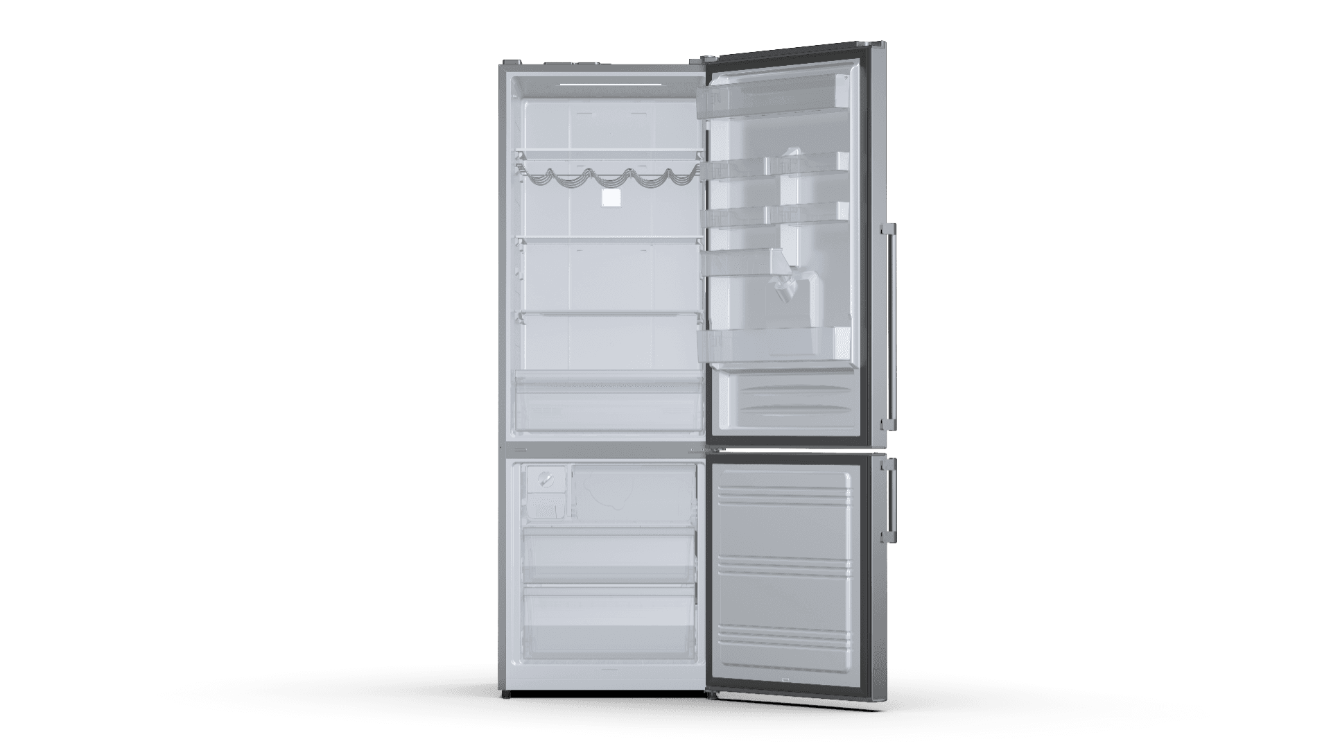 Fresh Combi No Frost Refrigerator, 2 Doors, 530 Liters, FNBM640YQT - Silver