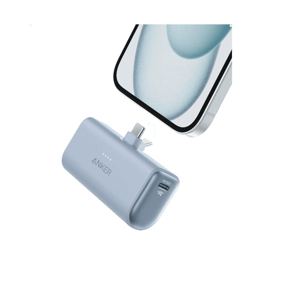 Anker Nano W 5,000 mAH 22.5W Built-In USB-C Connector, A1653H31 - Blue