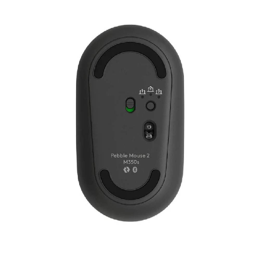Logitech Pebble2 M350s Modern, Slim and Silent Wireless and Bluetooth Mouse - Black