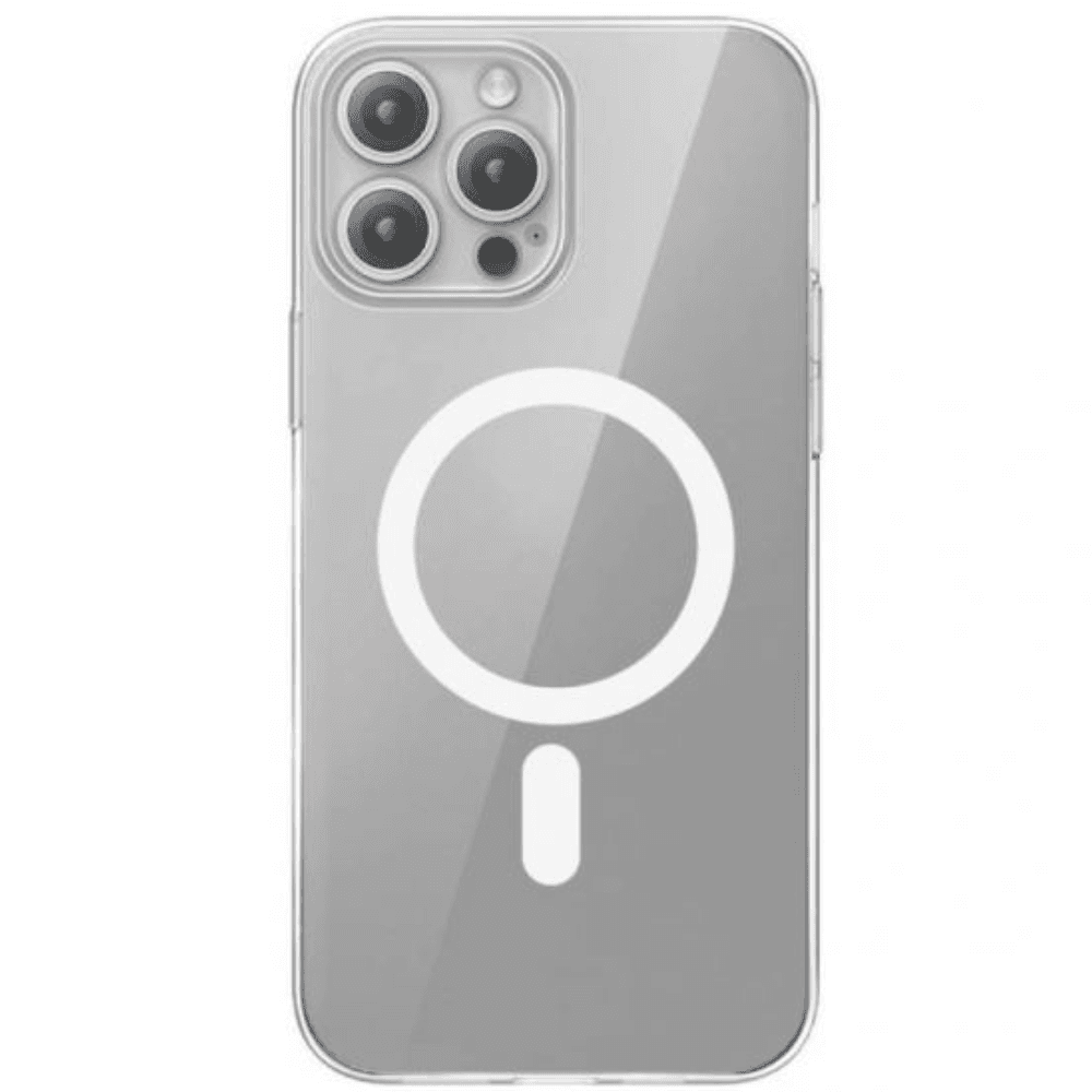 جراب خلفي مغناطيسي باسيوس لجهاز آبل آيفون 15 برو - شفاف