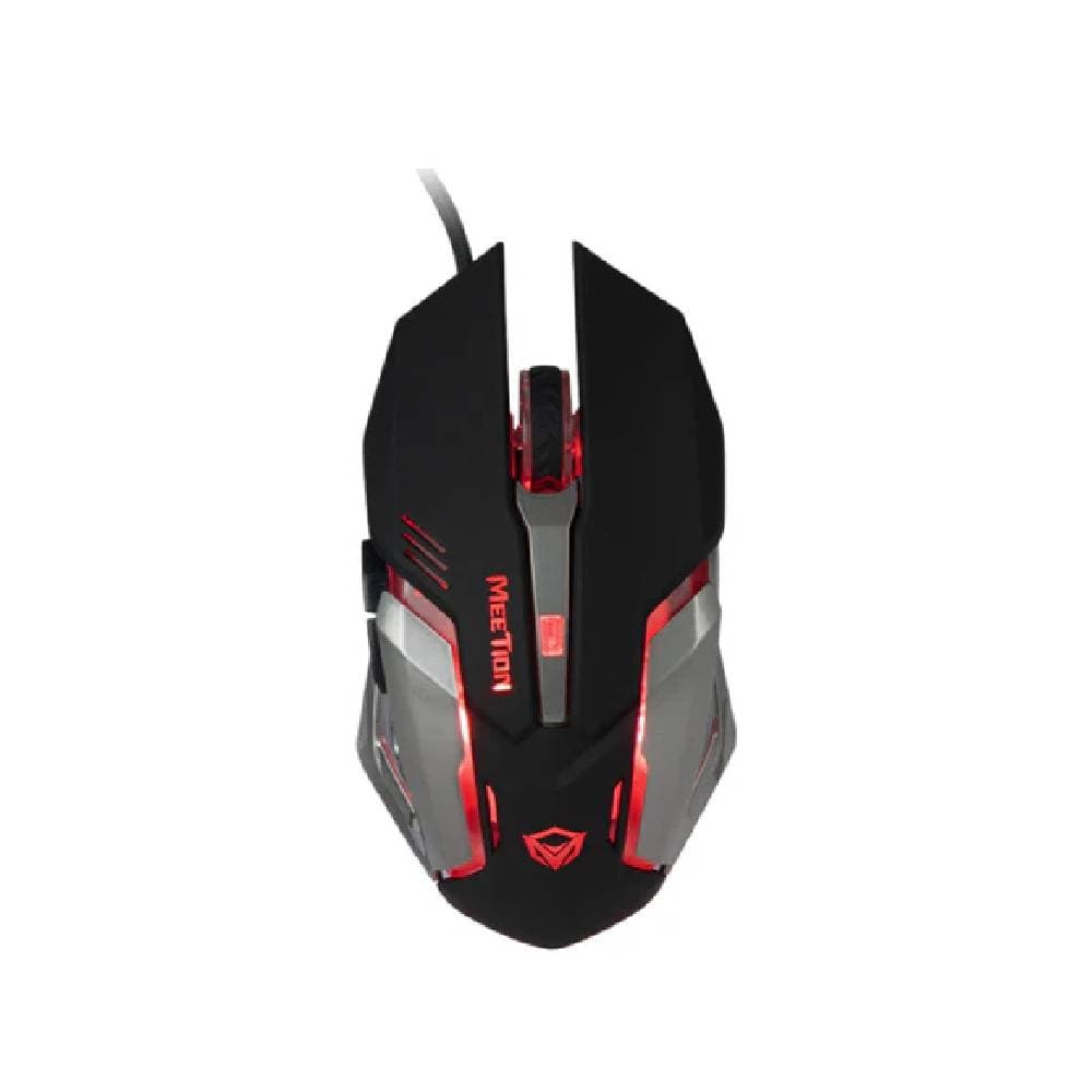 ماوس الألعاب السلكي ميشن MT-M915 بإضاءة خلفية بيضاء - أسود