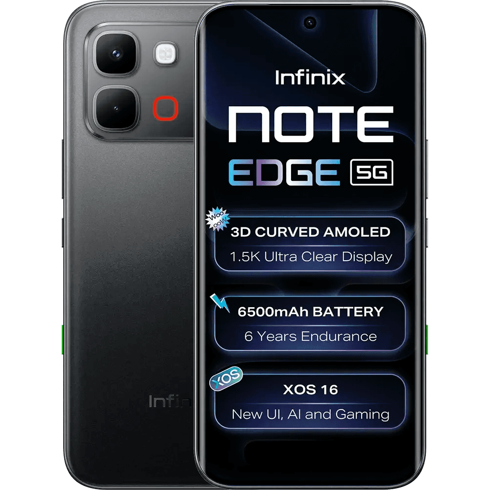 Infinix Note Edge Dual SIM, 256GB, 8GB RAM, 5G - Shadow Black