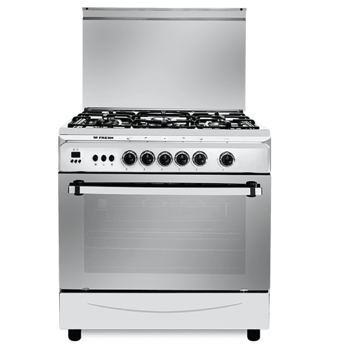 Fresh | Hammer Digital Gas Cooker, 5 Burners, 90 cm, Stainless Steel - 500016945-1