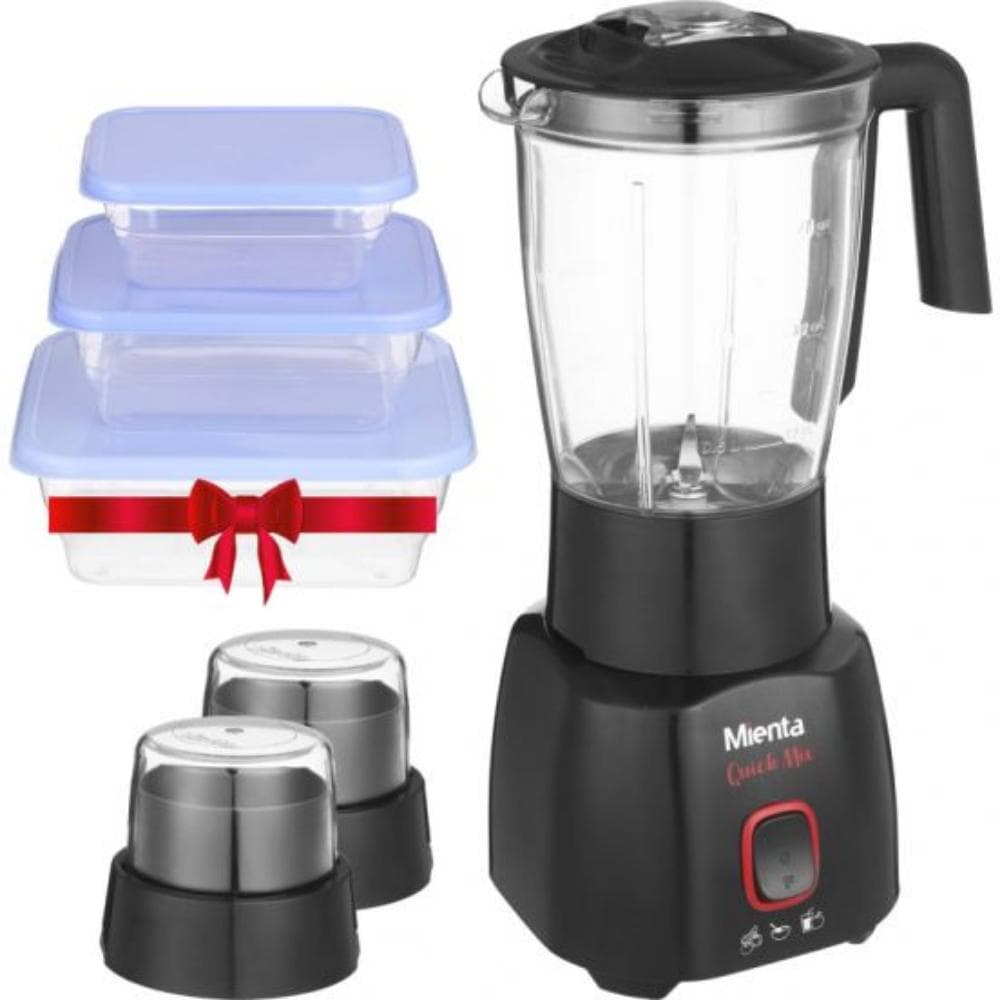 خلاط ميانتا كويك ميكس، 1.75 لتر، 600 واط، BL1281G - أسود مع هدية مجانية