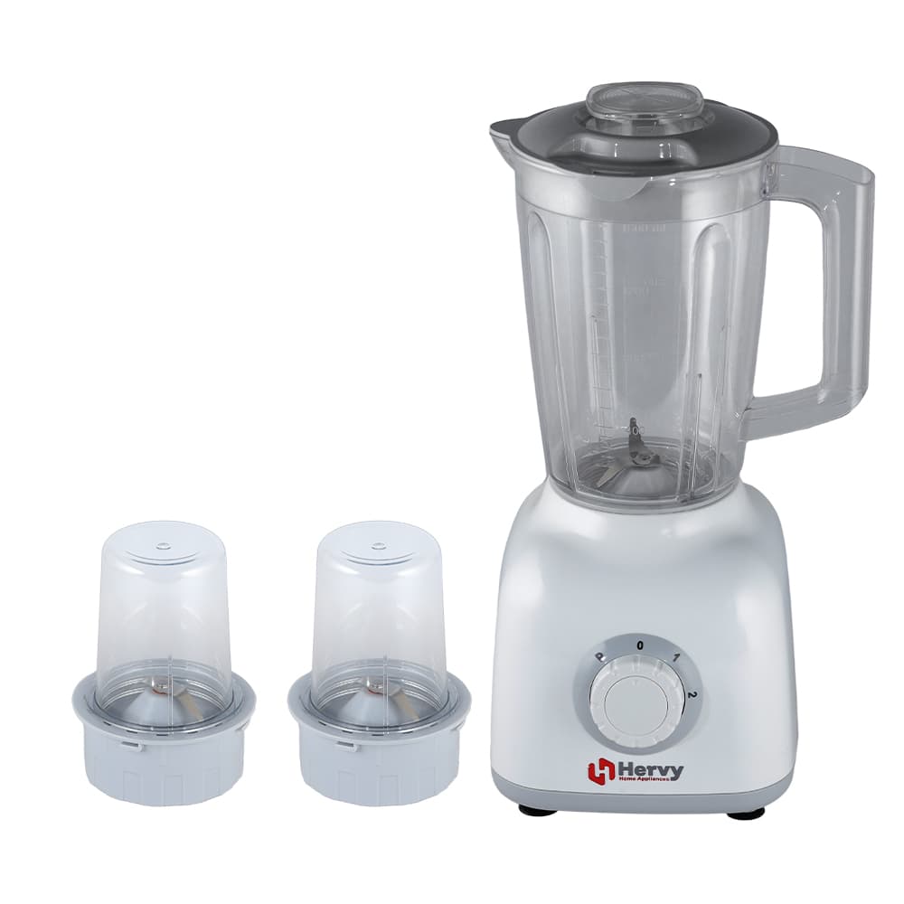 Hervy Maxy Blender 1.6 L, 400 W, 2 Speeds, Turbo, 2 Grinder – White