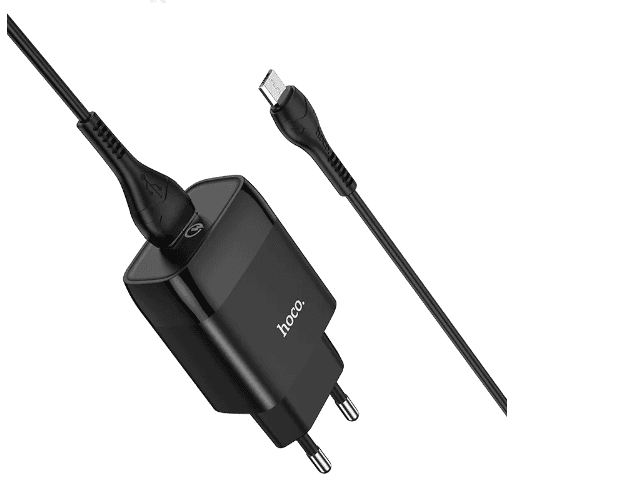Hoco Wall Charger, USB Type-C, 1m - Black