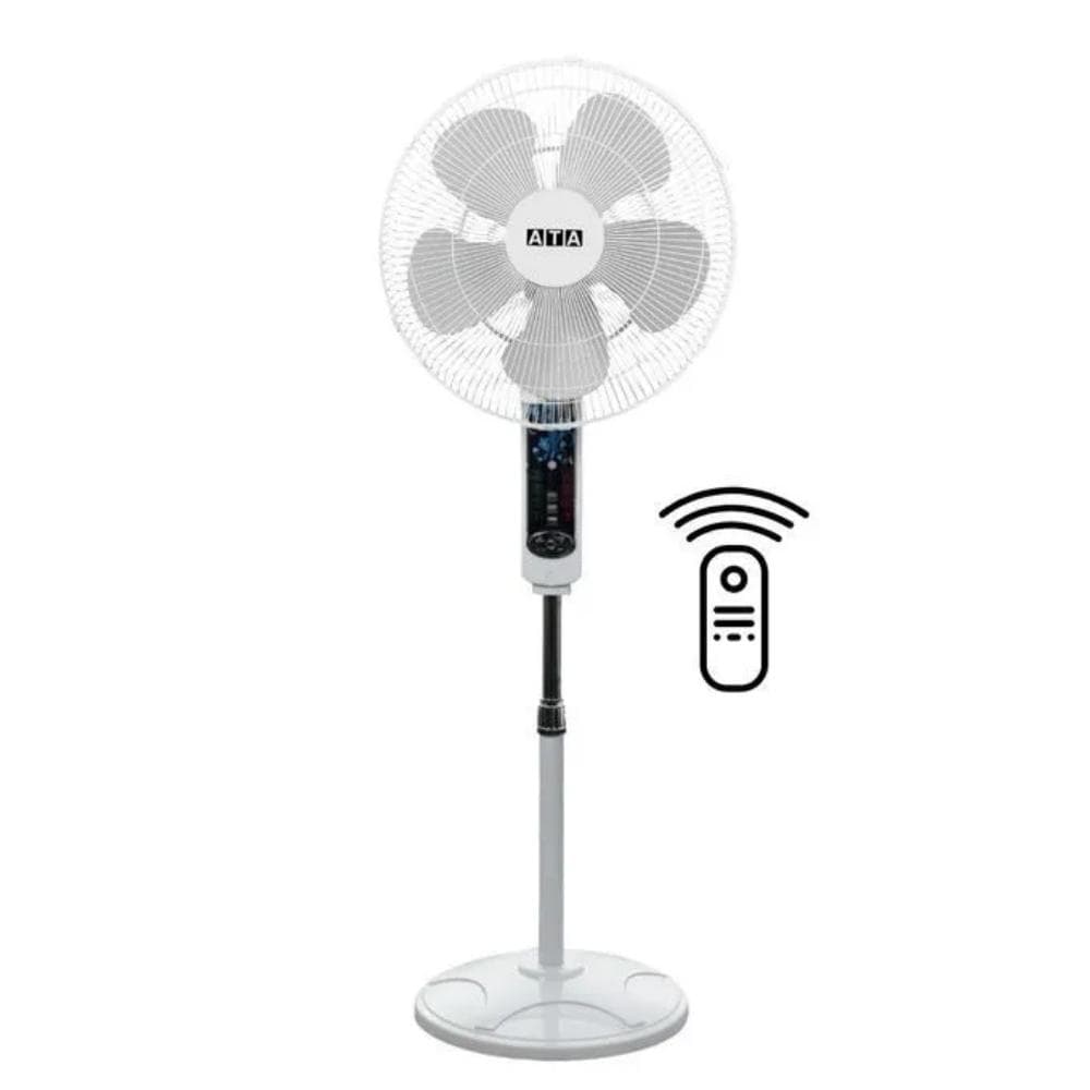 مروحة ستاند ايه تي ايه، بريموت كنترول، 18 بوصة، ابيض - A-C61RP5