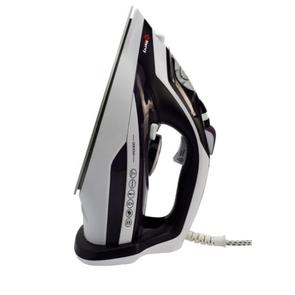 Hervy Mega Steam Iron, 2800W, Ceramic Soleplate, Anti-Drip, Self-Cleaning – Purple