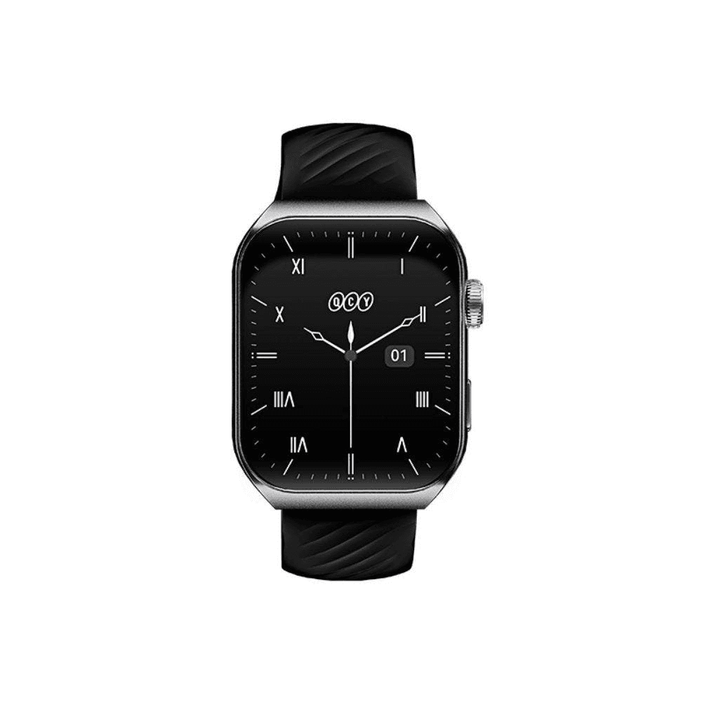 QCY GS2 Smart Watch, 1.96 Inch - Smoky Black