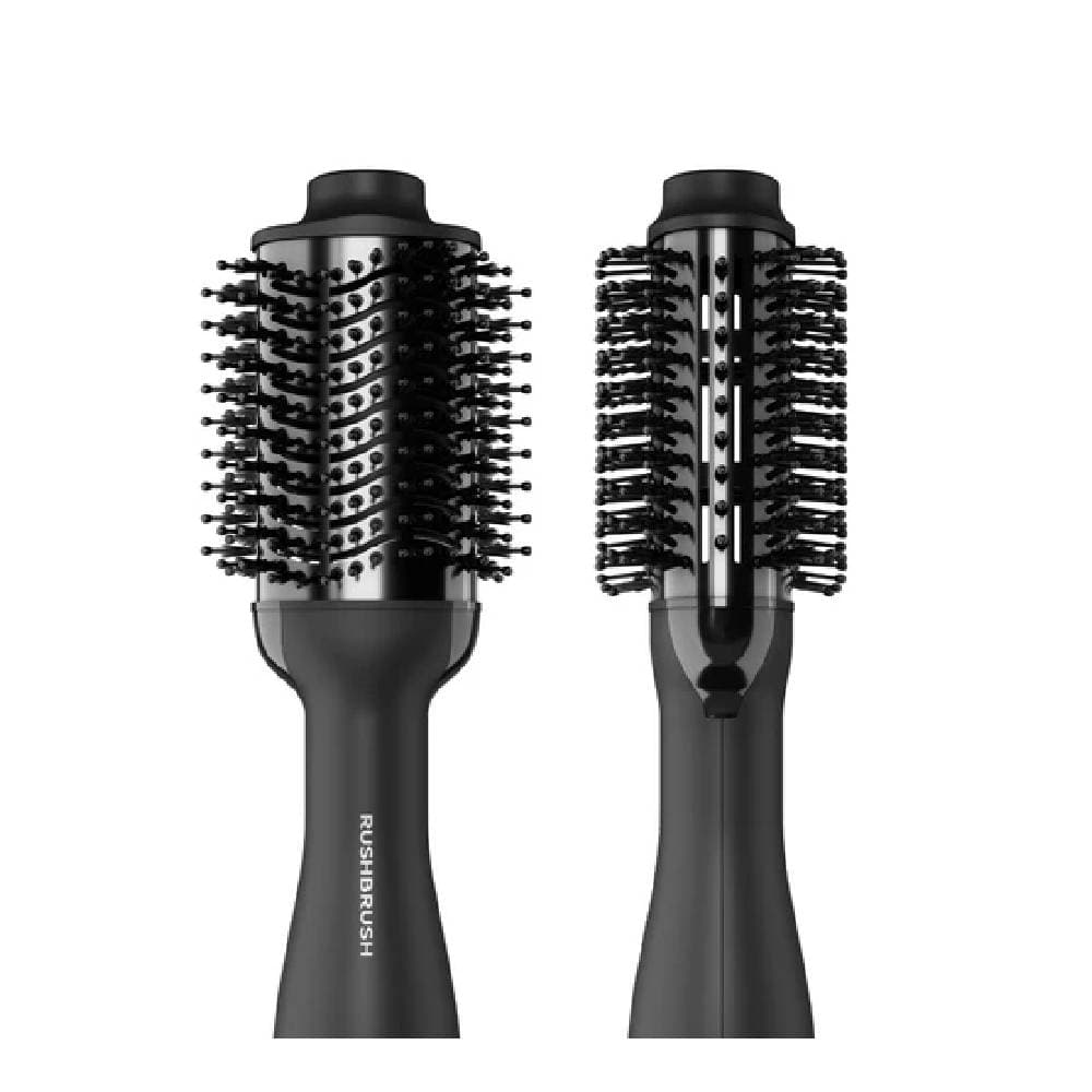 مكواة فرد الشعر راش براش V2 بلس بقوة 1200 واط، منحنية مع خاصية زيادة كثافة الشعر - أسود