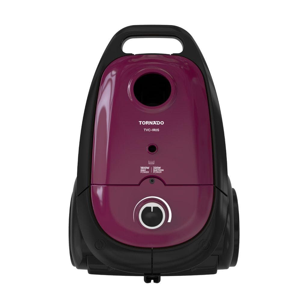 TORNADO Vacuum Cleaner, 1800 Watt Anti-bacteria Filter - Vino Black TVC-180SD
