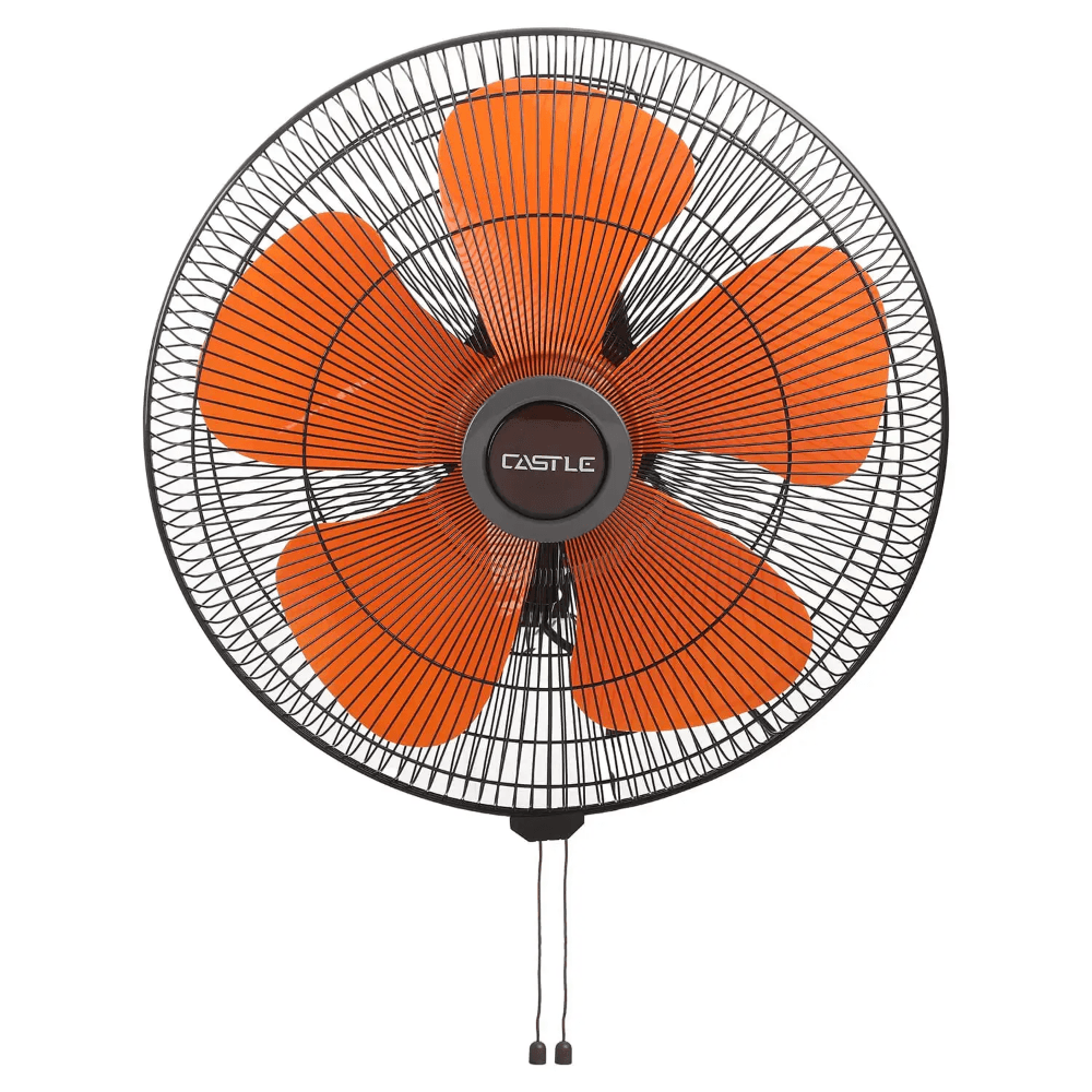 Castle Wall Fan, 18 Inch, 5 Blades, 3 Speeds, FAW 1018 - Orange