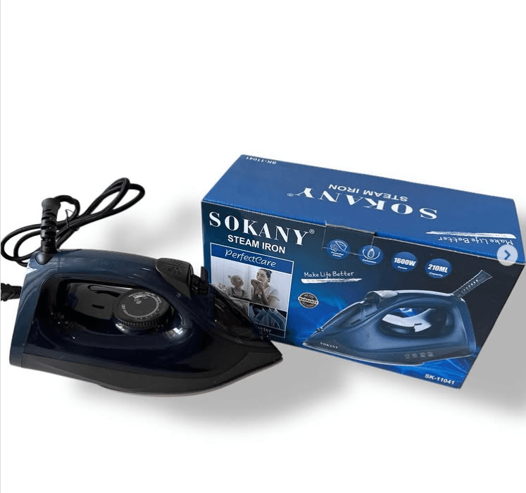 Sokany Steam Iron Clothes, 1600 Watt - Blue