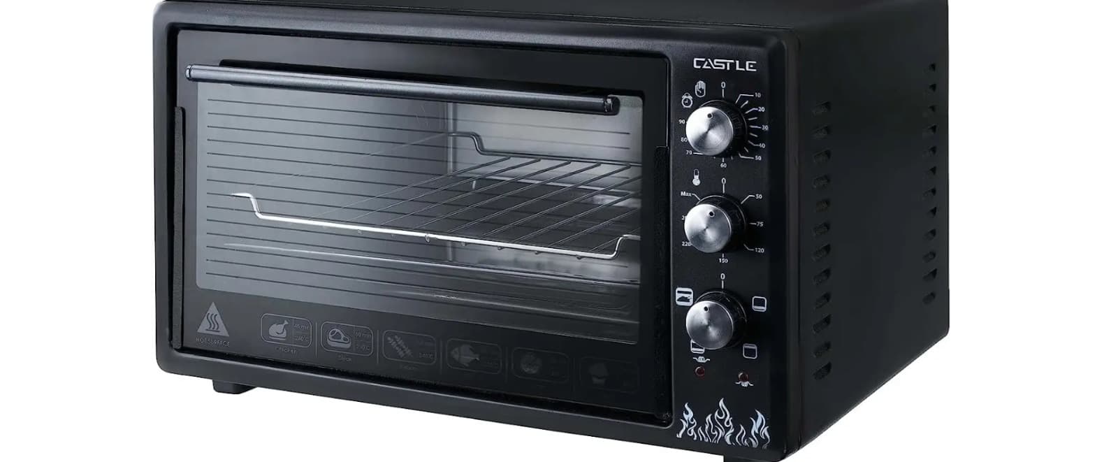 Castle MO3038-R Electric Oven, 38 Liters, 1800W, Grill - Black