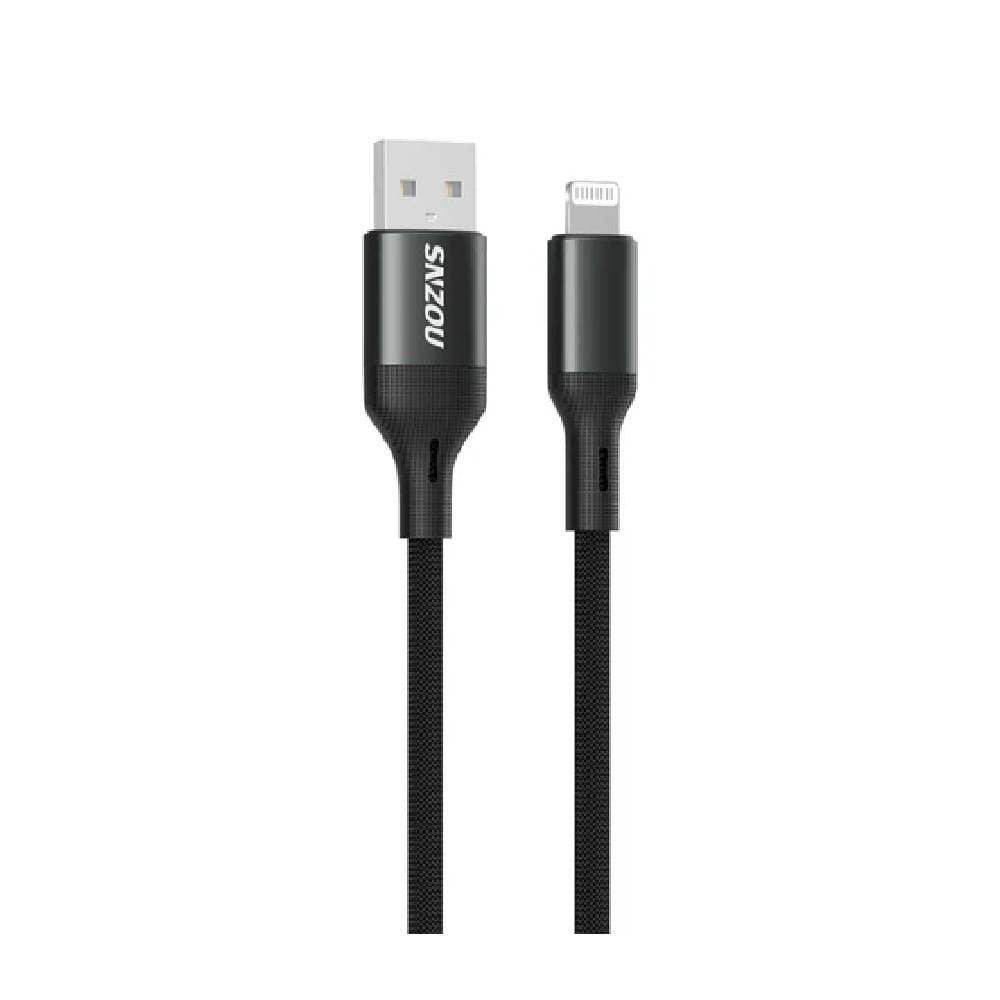 Snzou SN-132 SmartCharge 3A USB-A to Lightning 1m Cable - Black