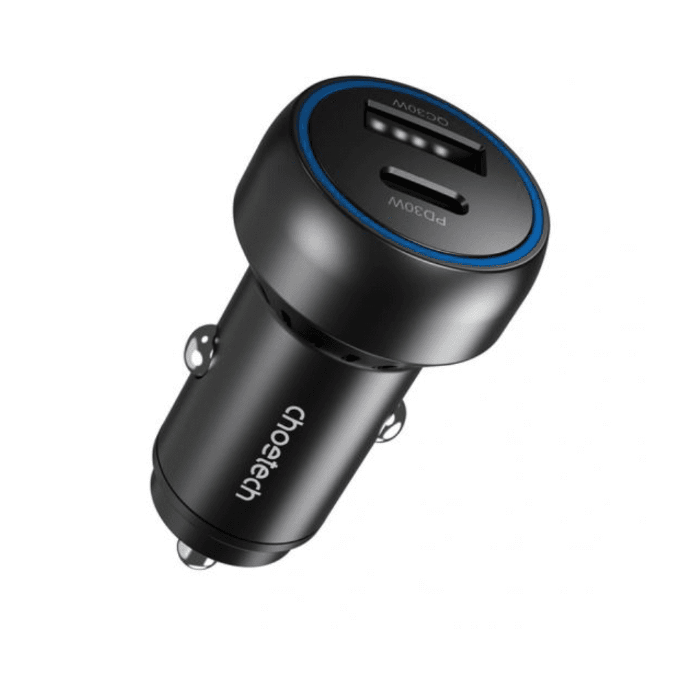 Choetech Car Charger 60W with Type-C and Micro USB Port TC0014 - Black