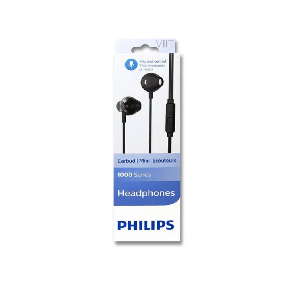 Philips TAUE101BK/00 Wired Earphone With Mic 3.5mm Audio Jack - Black