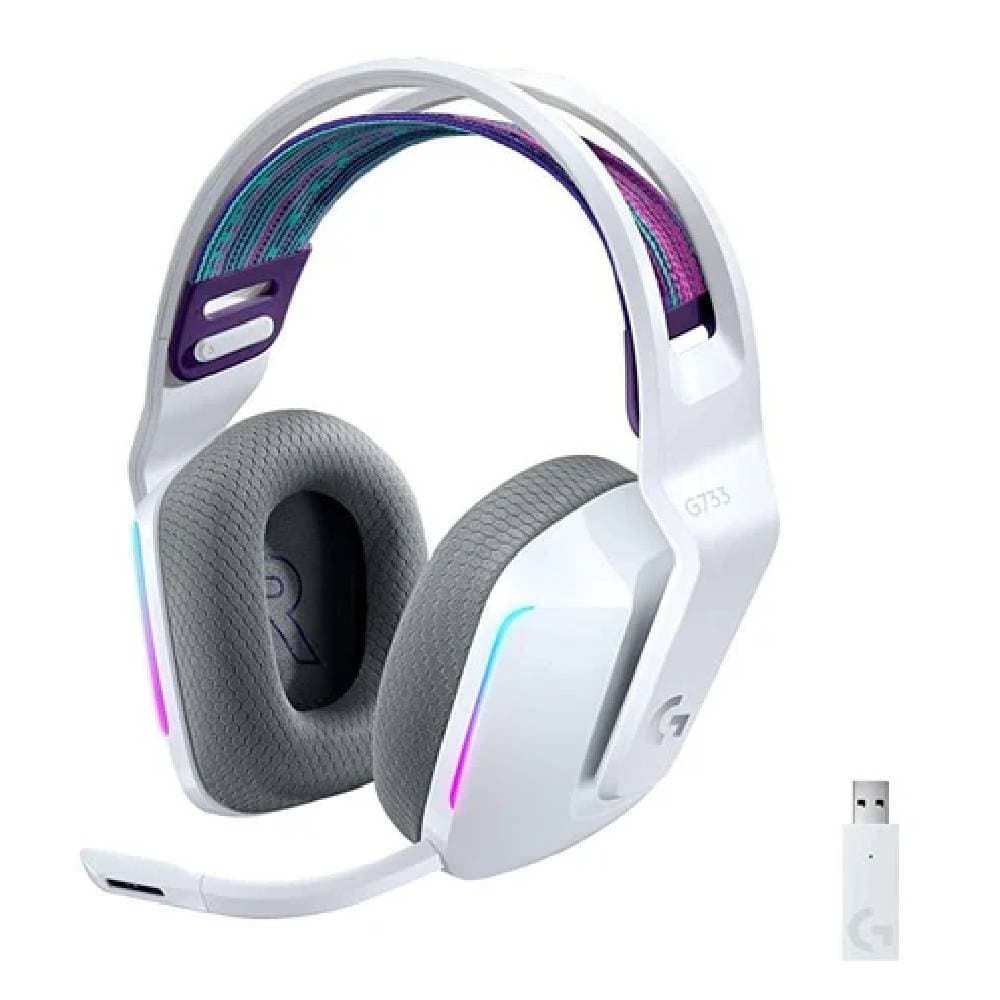 Logitech G733 LIGHTSPEED Wireless RGB Gaming Headset - White