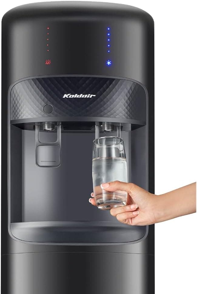 Koldair Water Dispenser Top-Load Freestanding, Two Taps Hot And Cold, Type A - Black