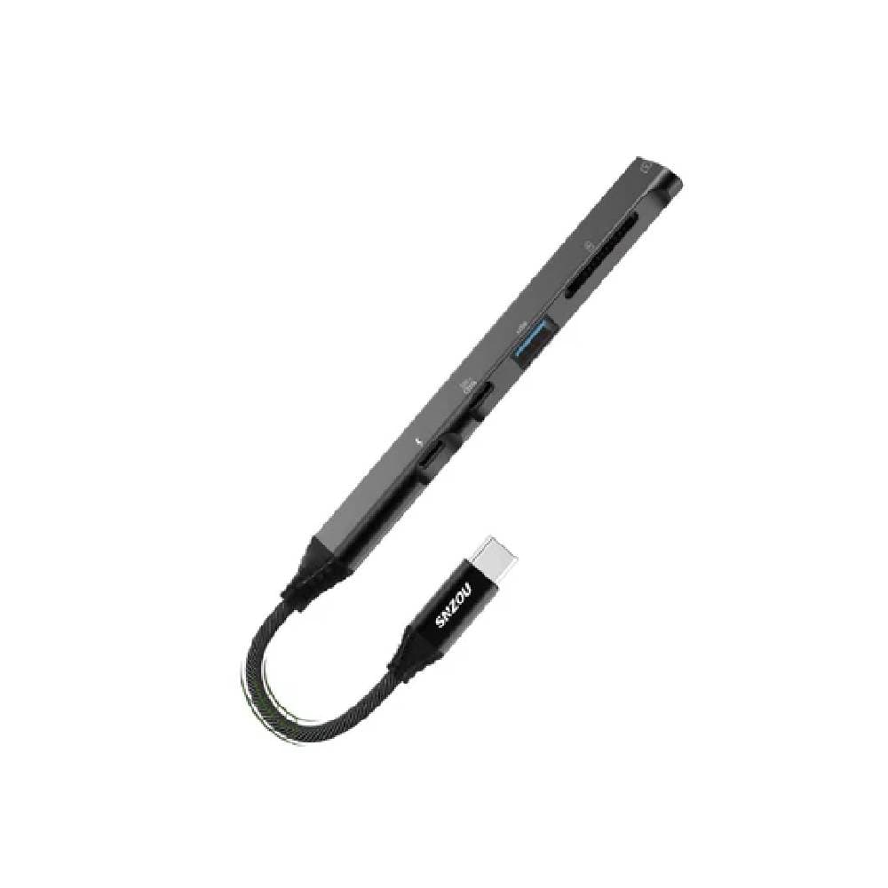 Snzou SN-49 MultiConnect 5-in-1 Type-C Hub Adapter - Gray