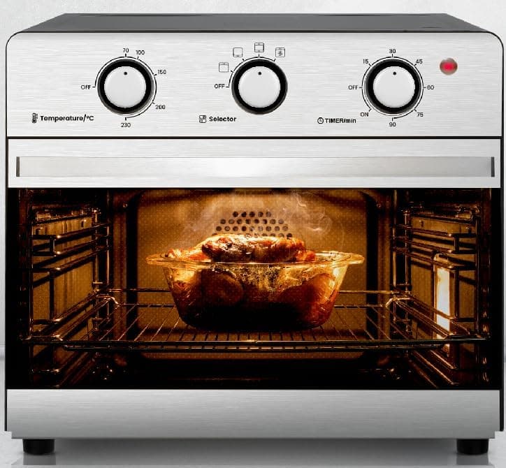 قلاية بدون زيت فرن فريش، 25 لتر، 1600 وات، اسود -500019008