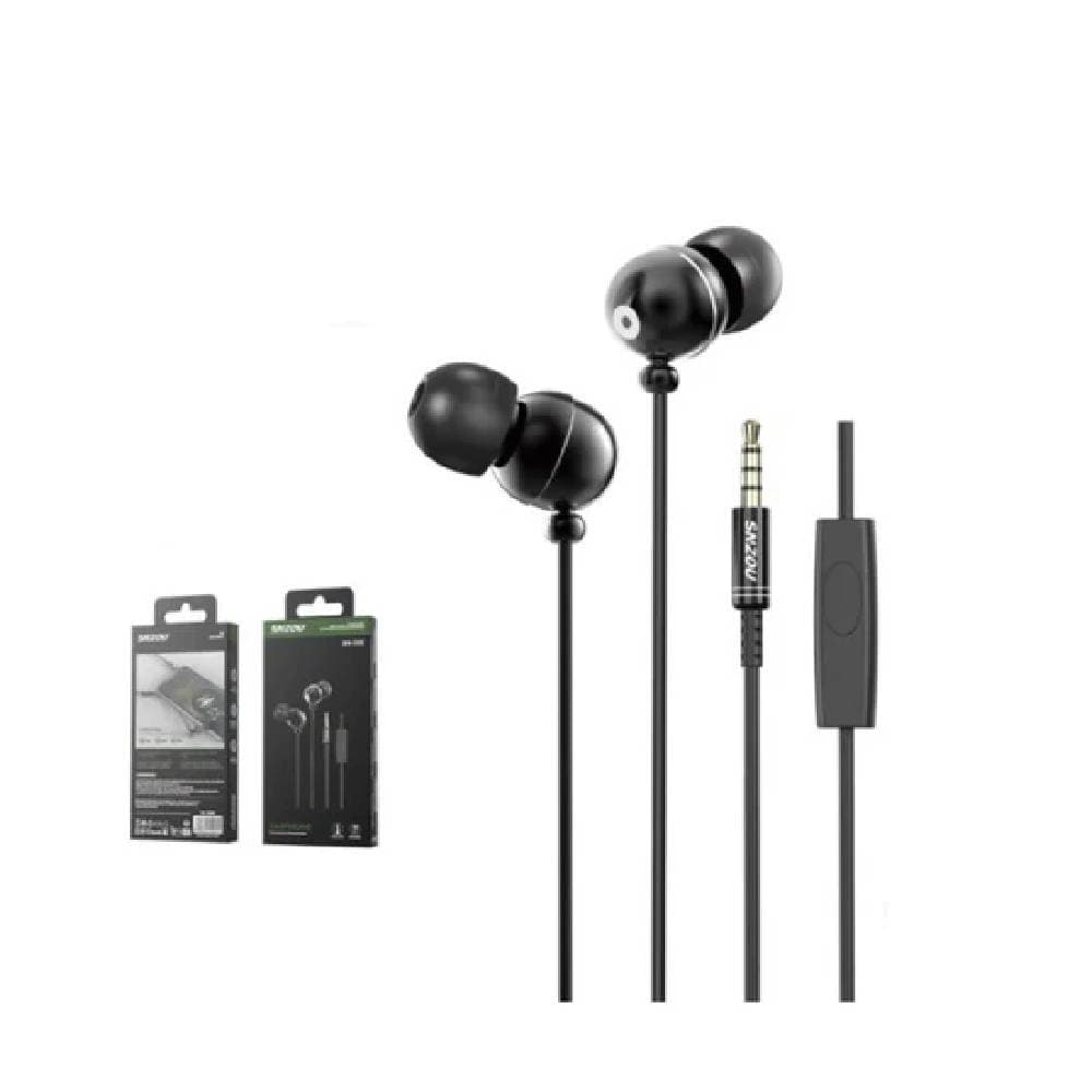 Snzou SN-005 DeepBass Wired Earphones With Mic 3.5mm - Black