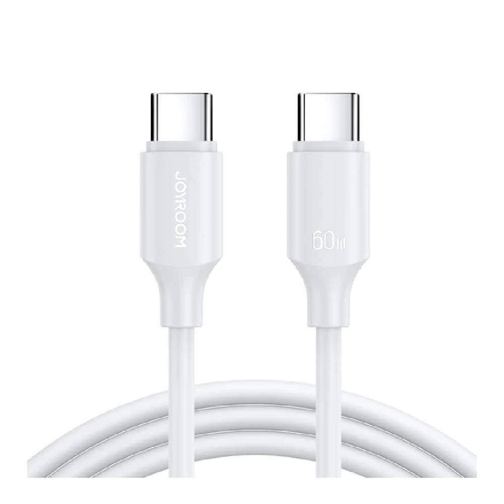 كابل بيانات شحن سريع جيروم، 60 واط، من النوع C إلى النوع C، بطول 1.2 متر، S-A14 - أبيض