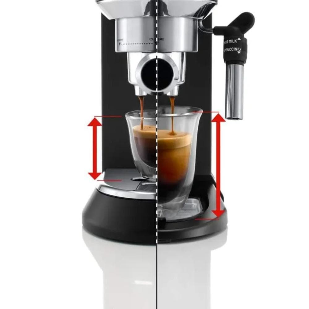 De’Longhi Dedica Style Manual Espresso Coffee Machine, 1300 Watt, 15 Bar, Black - EC685.BK