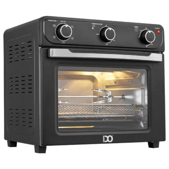 IDO Electric Air Fryer With Oven and Grill, 28 Litres, 1600 Watts, TOAF28-BK - Black